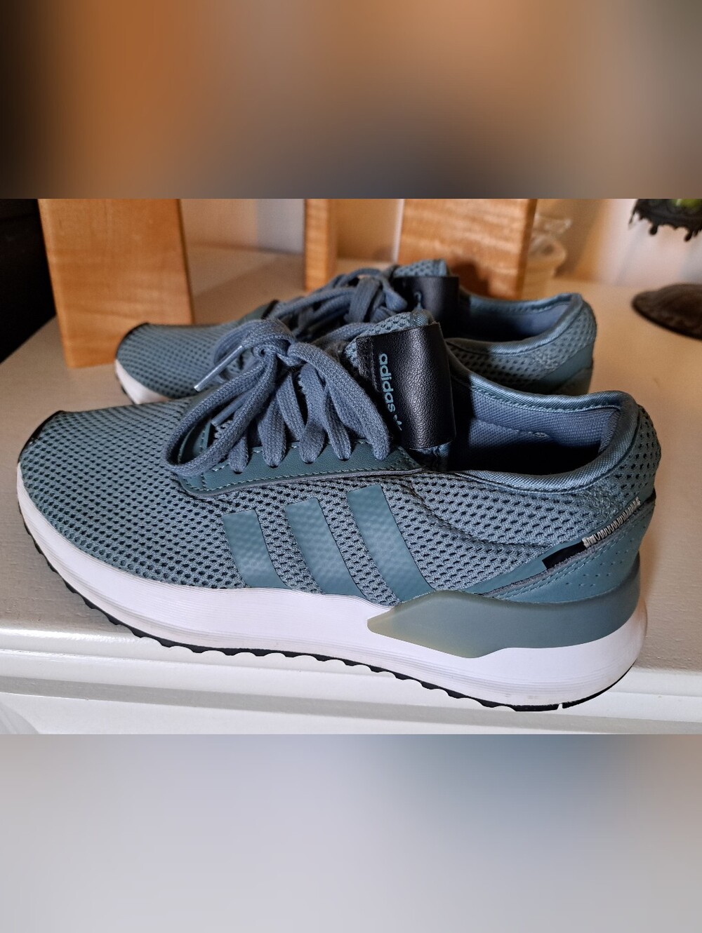 adidas Women’s Teal Mesh Sneakers with White Midsole